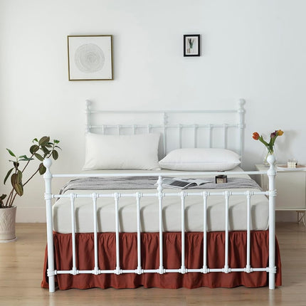 xuan dian Bed Skirt Full Size Ruffled Bed Skirts with Split Corners