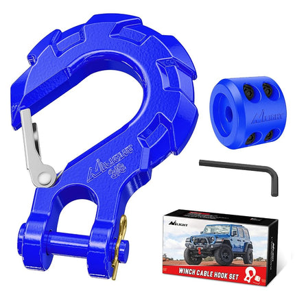 Nilight Forged Steel Winch Hook 3/8" Grade 70 Safe