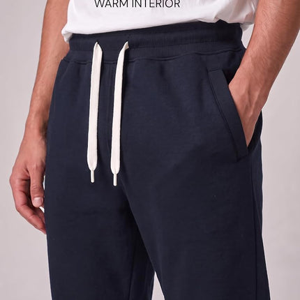 Southpole Men's 1570 Basic Active Fleece Jogger Sweatpants, New Navy a, Medium