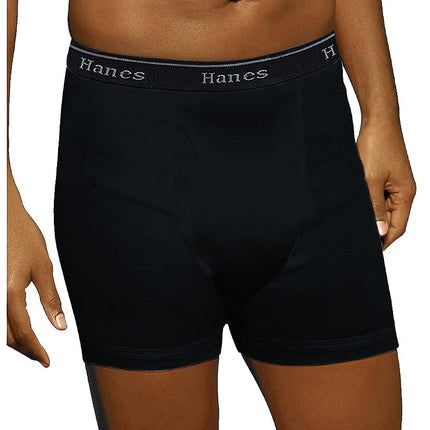 Caleçons boxeurs Hanes avec ceinture Comfort Flex (2349Z5), Noir intégral, TP