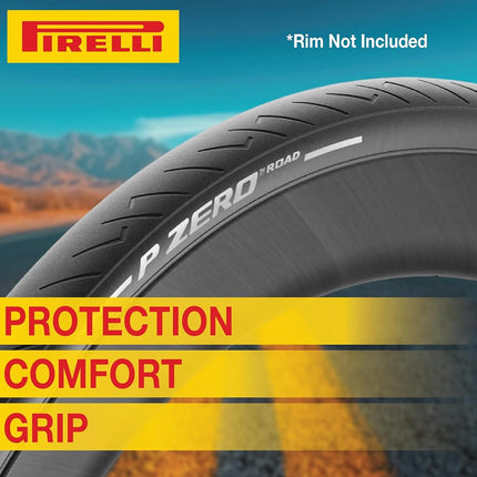 Pirelli P-Zero Folding Road Bike Tyre, Clincher, 700 x 24c, Black