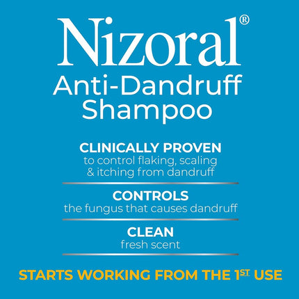 Nizoral Anti-Dandruff Shampoo with 1% Ketoconazole, Fresh Scent, 14 Fl Oz