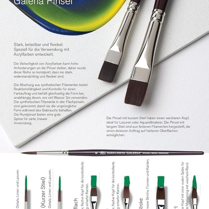 Winsor & Newton Size 2 Galeria Long Handle Round Brush