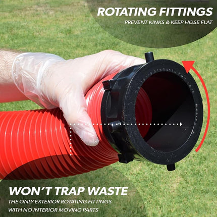 Valterra D04-0114 EZ Coupler 10' Bayonet Sewer Hose Kit