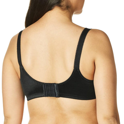 Maidenform DF3820 Women's Double Support Wire-Free Bra, Black (Noir Xbk), 38DD (Manufacturer Size: 85E)