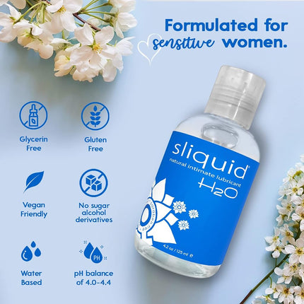 Sliquid Intimate Lubricant H20, Glycerine Free Original Formula 4.2 oz