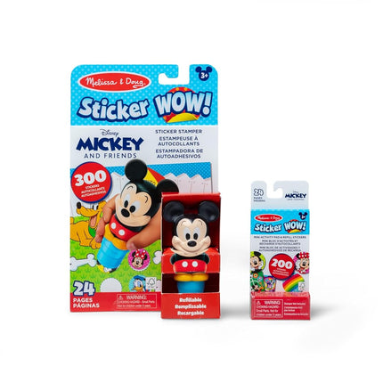 Melissa & Doug Sticker Wow! Mickey Bundle (Stamp with Book + Disney Refill)