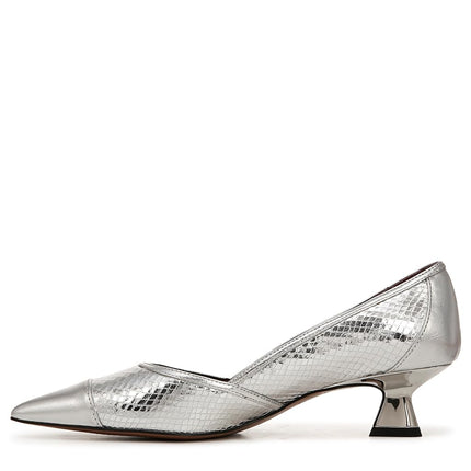 Franco Sarto Women's Darcy, Silver Snake Metallic, 8.5