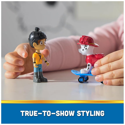 Paw Patrol Marshall and Daring Danny X Figures set with Skateboard, Kids’ Toys for Boys and Girls Aged 3 and Up