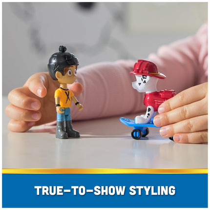 Paw Patrol Marshall and Daring Danny X Figures set with Skateboard, Kids’ Toys for Boys and Girls Aged 3 and Up