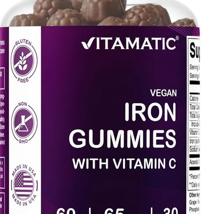 Vitamatic Iron 65 mg Gummies Supplement for Women 
