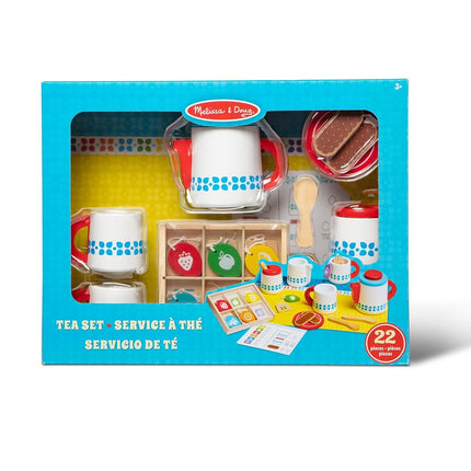 Melissa & Doug Steep & Serve Wooden Toy Tea Set | Pretend Play | Play Food | Wooden Toy | 3+ | Gift for Boy or Girl