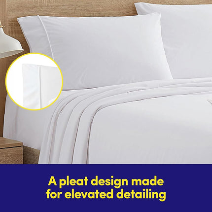 Sweet Home Collection Flannel Sheets Warm and Cozy Deep Pocket Breathable All Season Bedding Set with Fitted, Flat and Pillowcases, Queen, White
