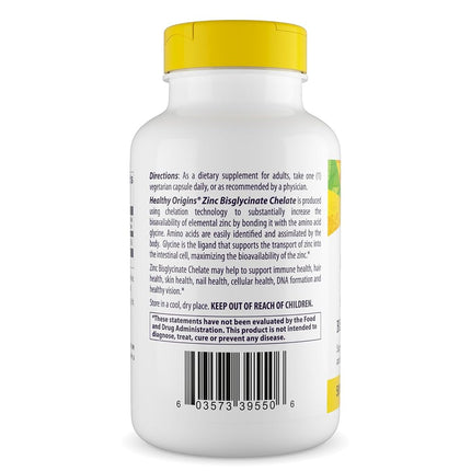 Healthy Origins Zinc Bisglycinate Chelate 50 Mg, 120 Count