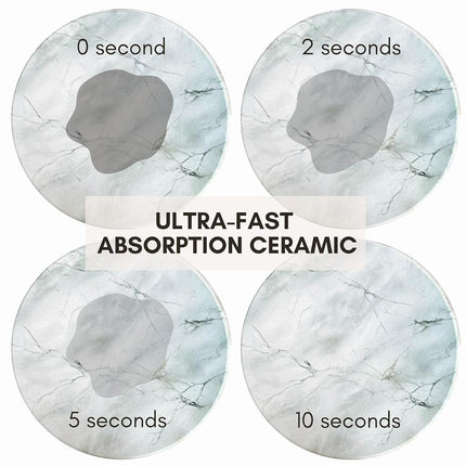 Abstract Marble Coasters with Holder Set of 6, Coffee Table Decor, Coasters for Drinks, Coasters for Coffee Table, Coaster Set, Marble Coasters, Drink Coasters, Stone Coasters for Drinks Absorbent