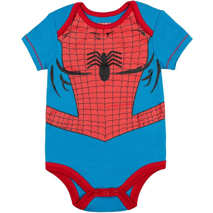 Marvel Baby Boys' 5 Pack Onesies - The Hulk, Spiderman, Iron Man and Captain America (3-6 Months)