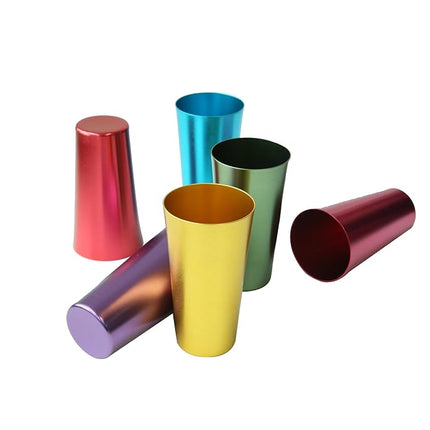 Trademark Innovations Retro Aluminum Tumblers - 6 Cups - 14oz (Assorted Colors)