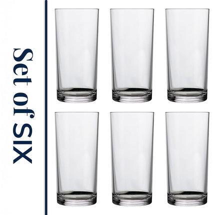 Classic 24-Ounce Premium Quality Plastic Tumbler | Set of 6 Clear