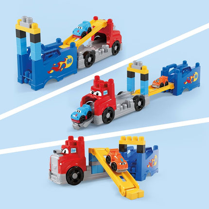 MEGA BLOKS First Builders Build & Race Rig Toddler Blocks Toy