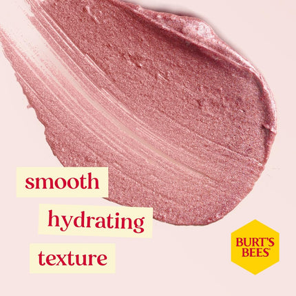 Burt's Bees Peony Lip Shimmer, 100% Natural Origin, Peppermint Oil