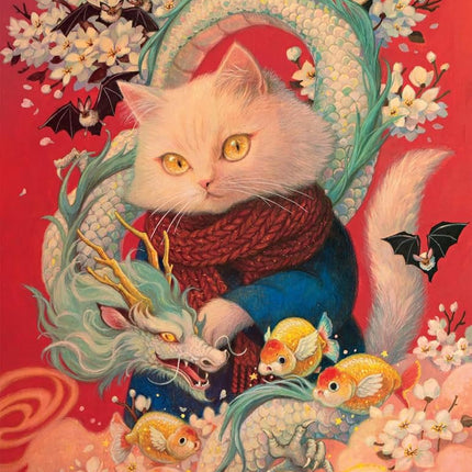 Buffalo Games - Phoenix Chan - Year of The Dragon - 750 Piece Jigsaw for Adults - Challenging Puzzle Perfect for Game Nights - Finished Size is 24.00 x 18.00