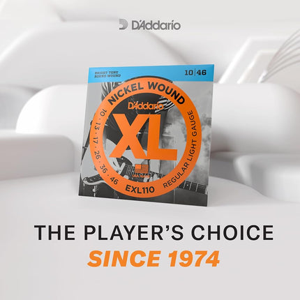 D'Addario XL Nickel EXL110-3D Electric Guitar Strings, 10-46, 3 Sets