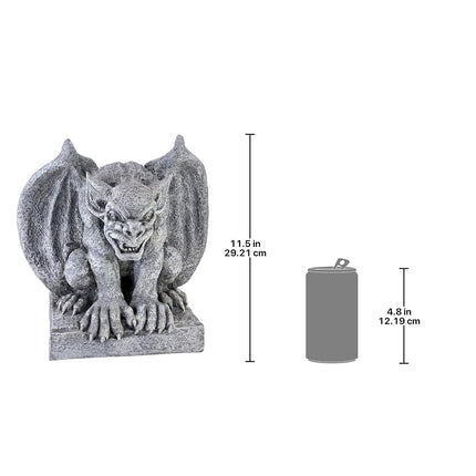 Design Toscano AL52694 Gomorrah the Gargoyle Gothic Decor Statue, 28 cm, Polyresin, Greystone