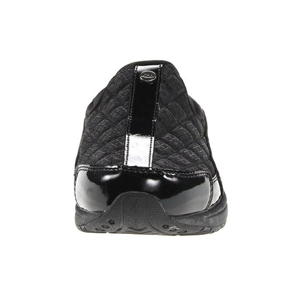 Easy Spirit Women's Traveltime Clog, Black/Silver Patent, 6 W US