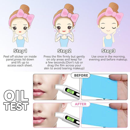 Oil Control Film, Same Series with Clean & Clear Oil Absorbing Sheets for Oily Skin Care, Blotting Paper to Remove Excess & Shine, 60 Sheets (Pack of 5)