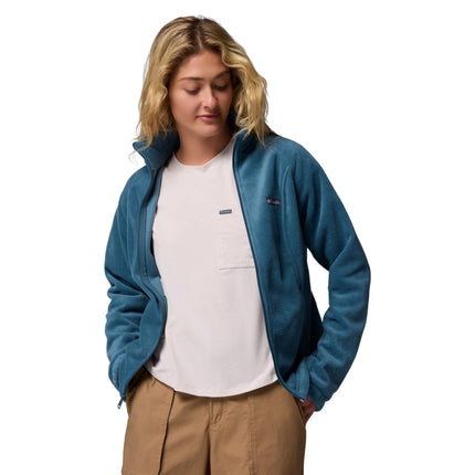 Columbia Women's Benton Springs Full Zip, Full Zip Fleece Jacket, Everblue, L
