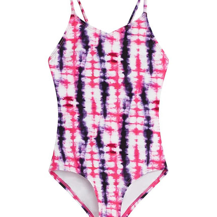 Kanu Surf Girls' Hurricane Beach Sport UPF 50+ 1-Piece Swimsuit, Dawn Pink, 12