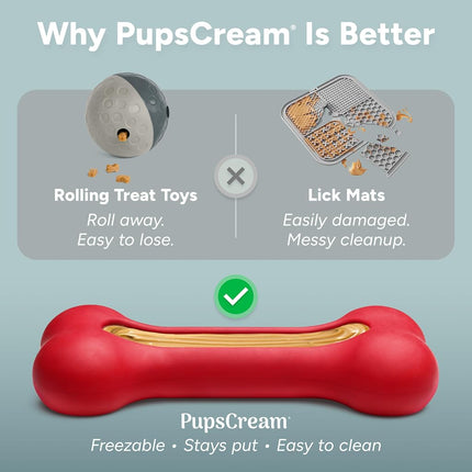 GoSports Pets PupsCream Freezable Dog Treat Station - Helps Keep Dogs Busy - Small or Large