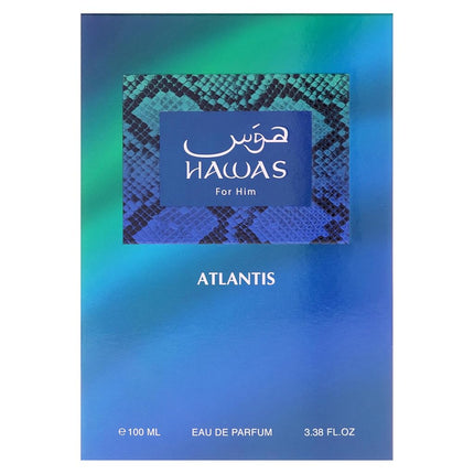 Hawas Collection - Atlantis by Rasasi for Men - 3.38 oz EDP Spray