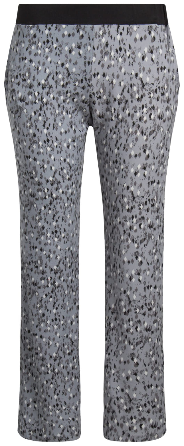 Pyjama pour femme Lucky Brand – Ensemble de pyjama 3 pièces avec chemise de nuit à manches longues, pantalon de pyjama et short de détente (S-XL), motif géométrique serpent diamant, L