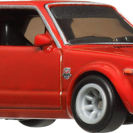 Hot Wheels Premium Car Culture Collectible Toy Car, 1:64 Scale Die-cast '73 Honda Civic Custom, Japan 4 Historic Vehicle with Real Riders Tires