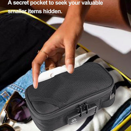 Firedog Smell Proof Bag with Lock, Carbon Lined Odor Proof Case Containers for Travel Stash Storage (Black, 8x4x2.75 Inch)