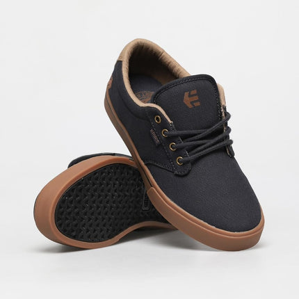 Etnies Jameson 2 Eco Sustainable Skate Style, Reinforced Cupsole, Cushioned Feel, Everyday Sneakers, Vegan - Navy/Gum/Gold - 9,5