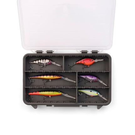 Plano StowAway 3600 Stow Tackle Box with Corrosion-Preventive Rustricor, 4-Pack, Single Latch Design, Transparent DuraView Lid, Stackable Storage for Fishing Bait, Lures and Gear