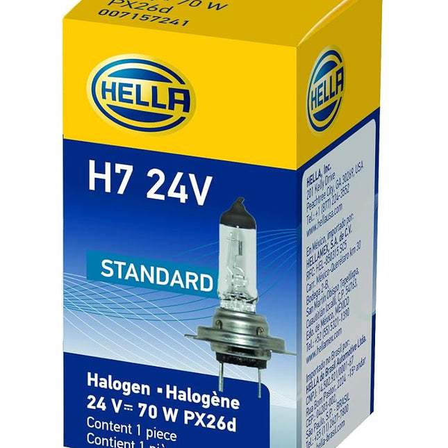 HELLA H7 24V Standard Halogen Bulb, 70W,Standard -