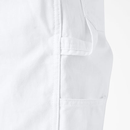 Dickies Women's Denim Bib Overall, White, Small