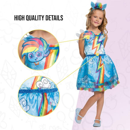 Disguise My Little Pony Rainbow Dash Classic Girls Dress - Small