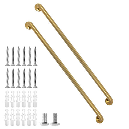 Rackickyer Shower Grab Bar, 2 Pack 39.4 Inch Gold 