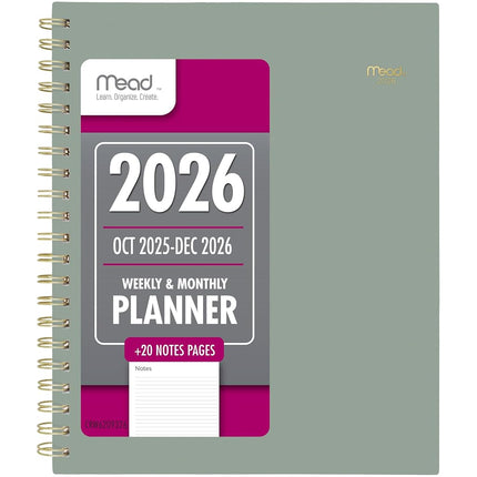 Mead 2026 Planner, Weekly & Monthly, 15-Month, 8-1