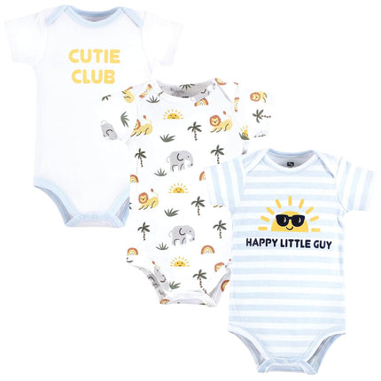 Bodies de Algodón para Bebés Unisex Hudson Baby, Happy Little Guy, 6-9 Meses