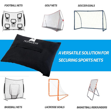 MOPHOEXII 8Pcs Sports Net Sandbags,All Sport Sandbags for Baseball Nets, Soccer Goals, Golf Nets, Football Nets, Hockey Nets,Weighted Anchor Bags