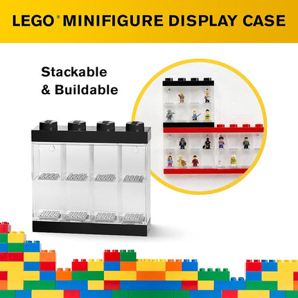 Lego Minifigure Stackable Display Case 8, Black