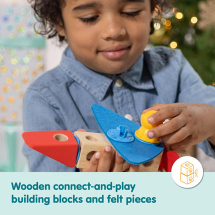 Melissa & Doug Blockables Snap And Play - Vehicles | Wooden Building Blocks, Creative Toys for Kids, 54 Pcs Set | Age 2+ - FSC Certified