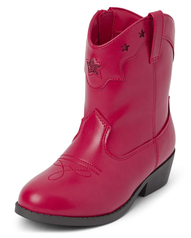 Gymboree Girl's and Toddler Cowgirl Boots Western, Red, 3 Big Kid