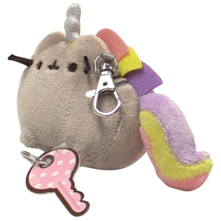 GUND Pusheen le chat Pusheenicorn porte-clés rétractable, porte-clés peluche licorne pour les 8 ans et plus, 7,6 cm