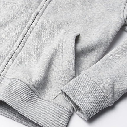 Sudadera con capucha y cremallera completa, suave y sensorialmente amigable para niños Nautica, gris jaspeado, talla 8